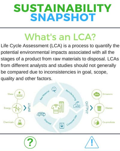 Life Cycle Assessment Snapshot Infographic