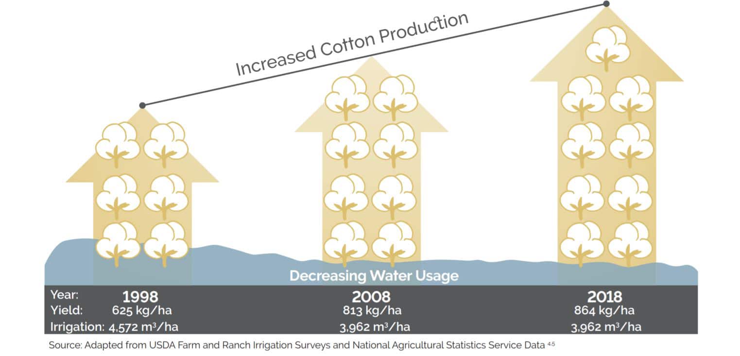 Water usage cotton chart